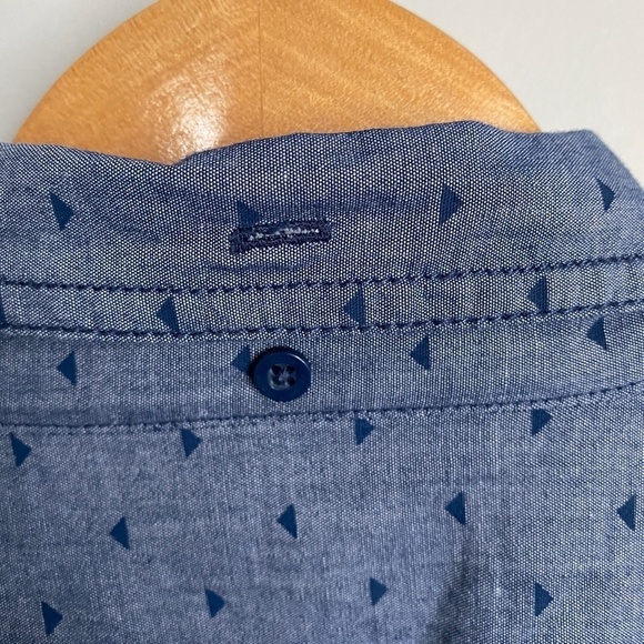 Ripzone Blue/Gray Patterned Men's Short Sleeve Button Up Shirt Size Large - Picture 4 of 11